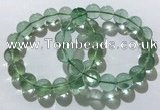 CGB4053 7.5 inches 14mm round green fluorite beaded bracelets