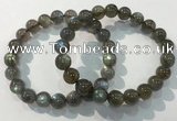 CGB4112 7.5 inches 9mm round labradorite beaded bracelets