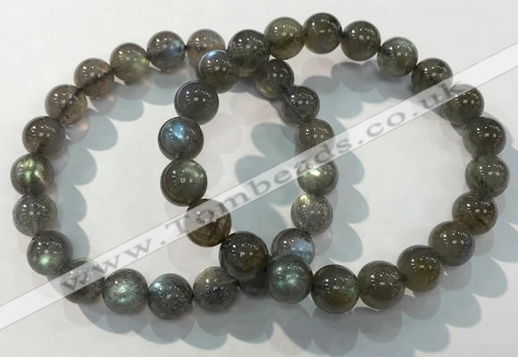 CGB4112 7.5 inches 9mm round labradorite beaded bracelets