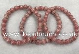 CGB4122 7.5 inches 7mm - 7.5mm round rhodochrosite beaded bracelets