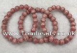 CGB4123 7.5 inches 8.5mm - 9mm round rhodochrosite beaded bracelets