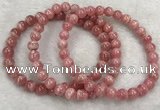 CGB4128 7.5 inches 7mm round rhodochrosite beaded bracelets