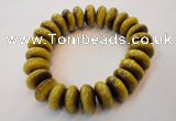 CGB450 8 inches 7*15mm rondelle yellow tiger eye gemstone bracelet wholesale