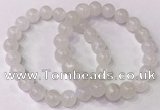 CGB4502 7.5 inches 10mm - 11mm round white moonstone beaded bracelets