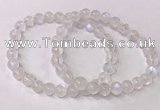 CGB4509 7.5 inches 7mm round white moonstone beaded bracelets