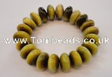 CGB451 8.5 inches 10*19mm rondelle yellow tiger eye gemstone bracelet wholesale