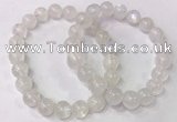 CGB4513 7.5 inches 10mm round white moonstone beaded bracelets