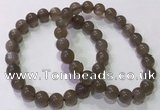 CGB4524 7.5 inches 8mm round grey moonstone beaded bracelets