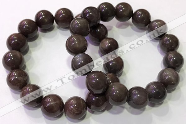 CGB4531 7.5 inches 14mm round moonstone beaded bracelets