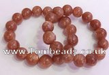 CGB4546 7.5 inches 14mm round golden sunstone beaded bracelets