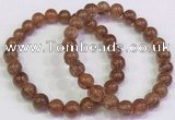 CGB4608 8mm - 9mm round golden rutilated quartz beaded bracelets