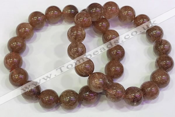 CGB4610 12mm - 13mm round golden rutilated quartz beaded bracelets
