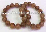 CGB4623 13mm - 14mm round golden rutilated quartz beaded bracelets