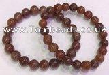 CGB4626 8mm - 9mm round red rutilated quartz beaded bracelets