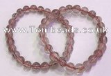 CGB4637 7mm - 8mm round red rutilated quartz beaded bracelets