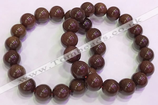 CGB4648 12mm - 13mm round red rutilated quartz beaded bracelets