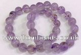 CGB4658 11mm - 12mm round purple phantom quartz beaded bracelets