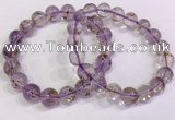 CGB4662 10mm - 11mm round purple phantom quartz beaded bracelets