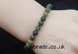 CGB5015 6mm, 8mm round Canadian jade beads stretchy bracelets