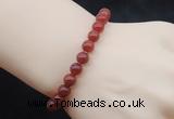 CGB5024 6mm, 8mm round red agate beads stretchy bracelets