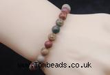 CGB5041 6mm, 8mm round picasso jasper beads stretchy bracelets
