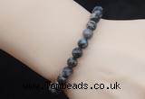 CGB5058 6mm, 8mm round grey opal beads stretchy bracelets