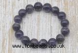 CGB5310 10mm, 12mm round grade AB amethyst beads stretchy bracelets