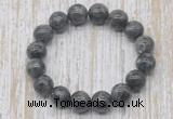 CGB5318 10mm, 12mm round black labradorite beads stretchy bracelets