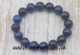 CGB5329 10mm, 12mm round blue tiger eye beads stretchy bracelets