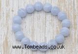 CGB5344 10mm, 12mm round blue lace agate beads stretchy bracelets