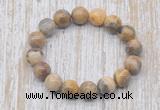 CGB5348 10mm, 12mm round yellow crazy lace agate beads stretchy bracelets