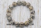 CGB5376 10mm, 12mm round dalmatian jasper beads stretchy bracelets