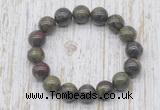 CGB5383 10mm, 12mm round dragon blood jasper beads stretchy bracelets