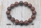 CGB5390 10mm, 12mm round mahogany obsidian beads stretchy bracelets