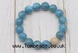 CGB5667 10mm, 12mm apatite beads with zircon ball charm bracelets