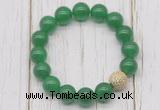 CGB5685 10mm, 12mm candy jade beads with zircon ball charm bracelets