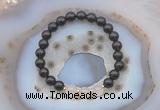 CGB6420 8mm round smoky quartz & rose quartz beaded bracelets