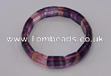 CGB663 7.5 inches 13*16mm rainbow fluorite gemstone bracelet