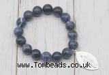 CGB6819 10mm, 12mm sodalite beaded bracelet with alloy pendant