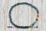 CGB7009 7 chakra 4mm green tiger eye beaded meditation yoga bracelets