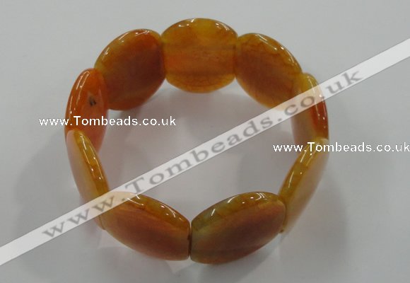 CGB701 8 inches 25*30mm agate gemstone bracelet wholesale