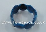 CGB703 8 inches 25*30mm agate gemstone bracelet wholesale