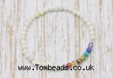 CGB7039 7 chakra 4mm ivory jade beaded meditation yoga bracelets