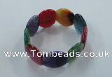 CGB705 8 inches 25*30mm agate gemstone bracelet wholesale