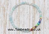 CGB7052 7 chakra 4mm amazonite beaded meditation yoga bracelets