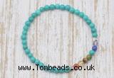 CGB7054 7 chakra 4mm turquoise beaded meditation yoga bracelets