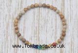 CGB7071 7 chakra 4mm picture jasper beaded meditation yoga bracelets