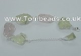 CGB716 8 inches 15*20mm - 20*28mm nuggets mixed quartz bracelets