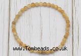 CGB7200 4mm tiny golden tiger eye beaded meditation yoga bracelets