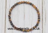 CGB7202 4mm tiny yellow tiger eye beaded meditation yoga bracelets